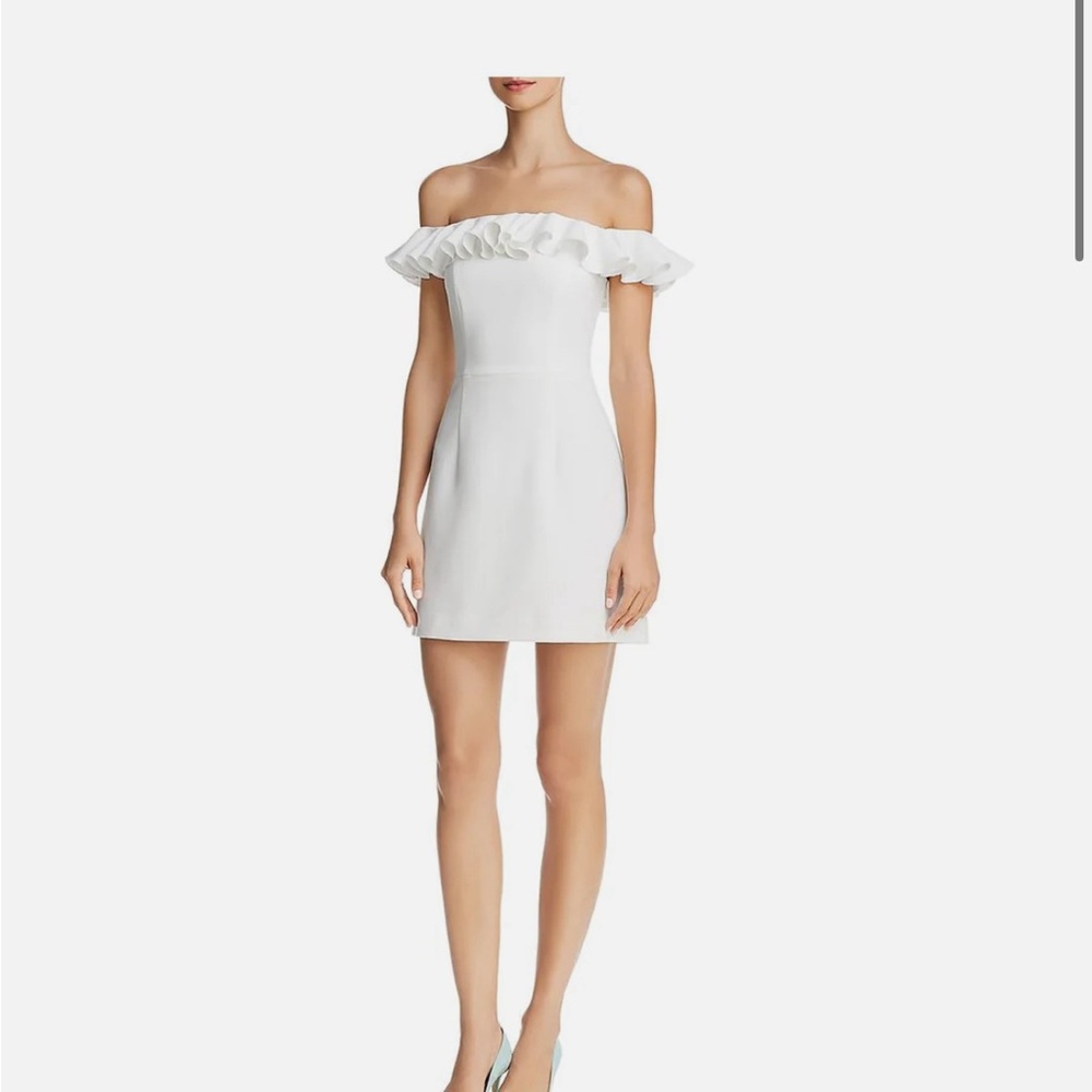 White strapless dress